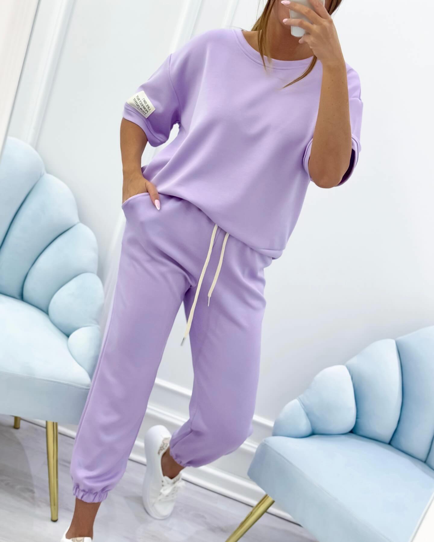 Sereliane | Casual Solid Top And Pants Set