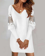 Evelyn | Elegant Lace Sleeve Dress
