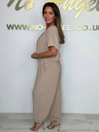 Tievelle | V Neck Tie Jumpsuit