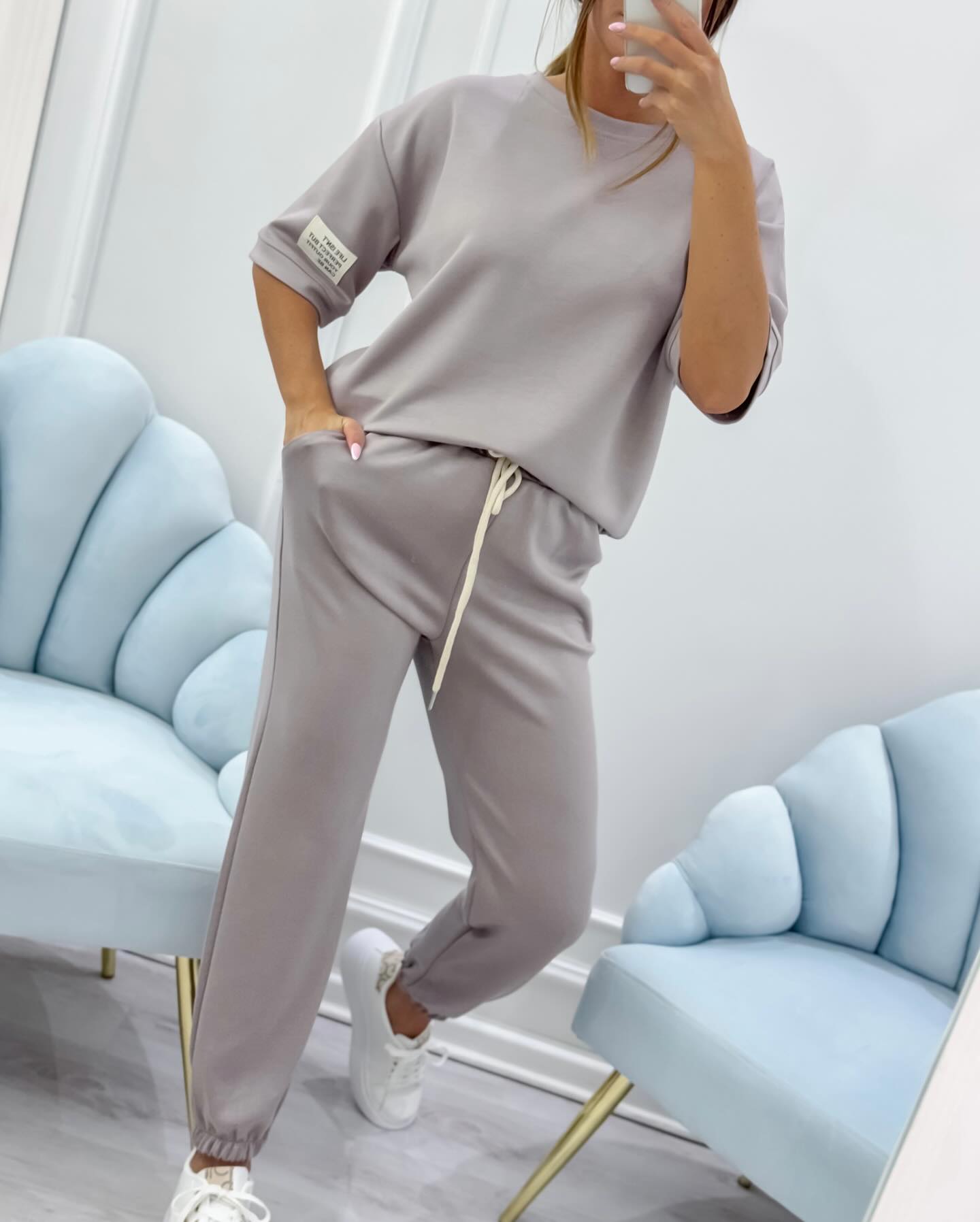 Sereliane | Casual Solid Top And Pants Set