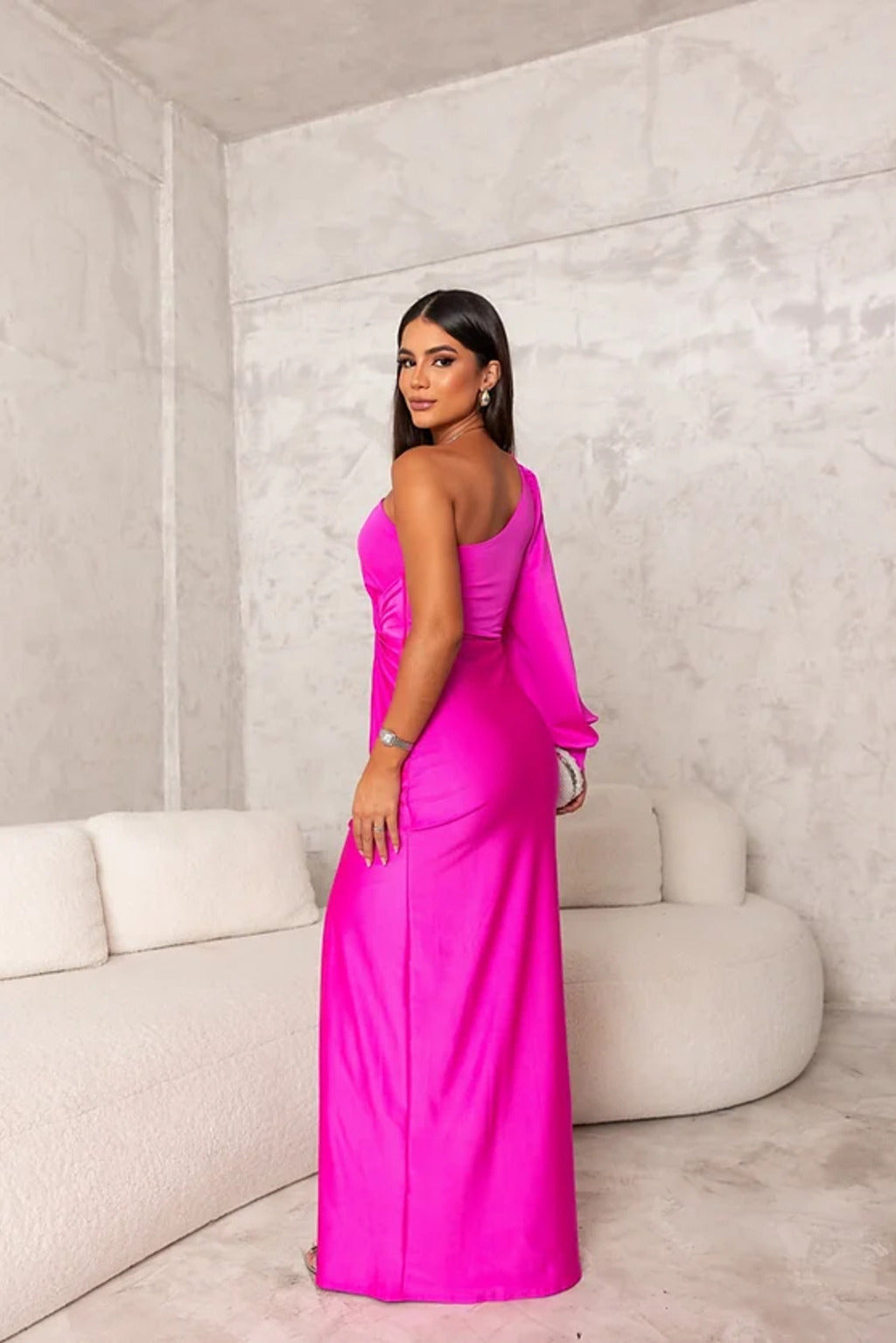 Riley | Asymmetrical One-Shoulder Maxi Evening Dress