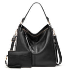 Scratch Proof Leather Hobo Handbag Versatile Wear