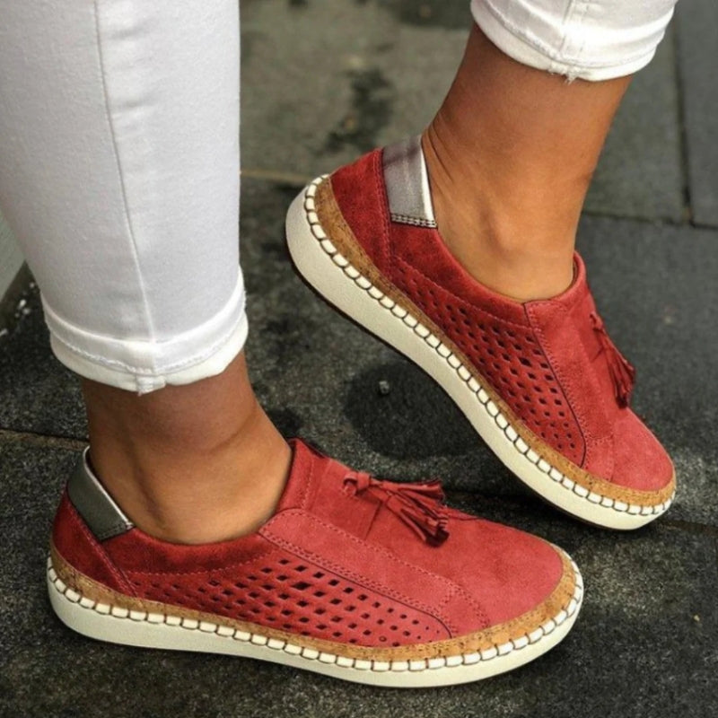 Comfortable Slip On Shoes Lightweight Breathable Olive Suede