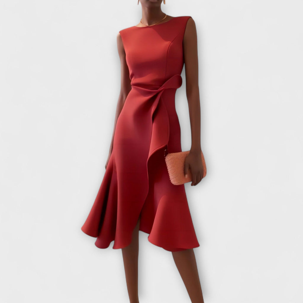 Verenya | draped midi dress
