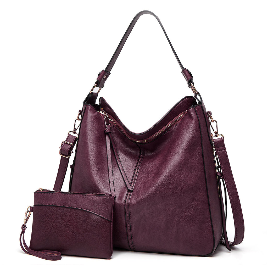 Scratch Proof Leather Hobo Handbag Versatile Wear