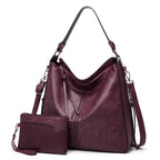 Scratch Proof Leather Hobo Handbag Versatile Wear