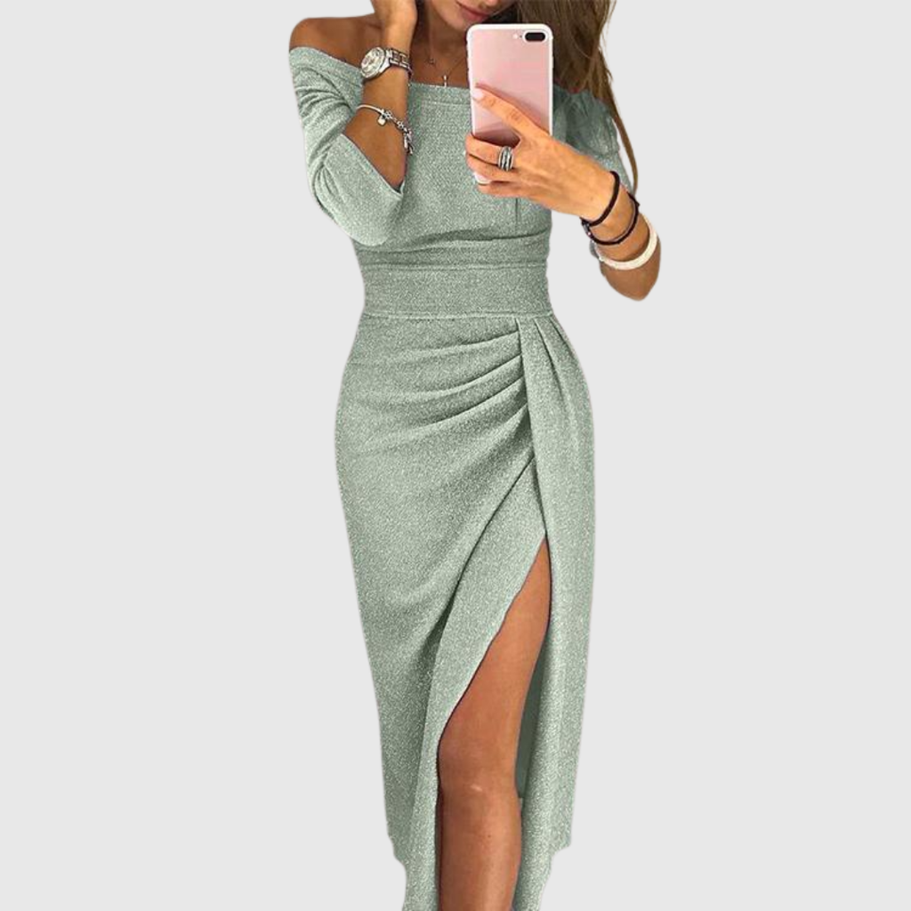 Elarienne | Chic Flowing Halter Maxi Dress
