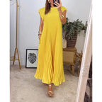 Plisara | Solid Pleated Dress