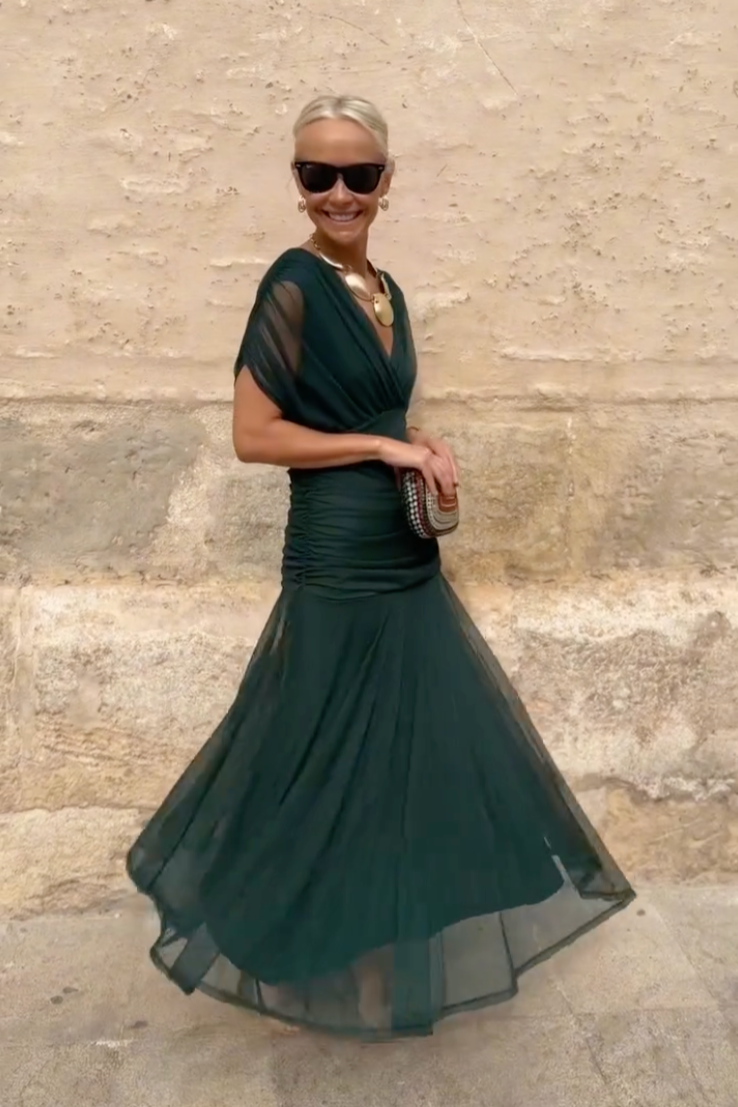 Louise | Chic V-Neck Maxi Dress for Special Occasions