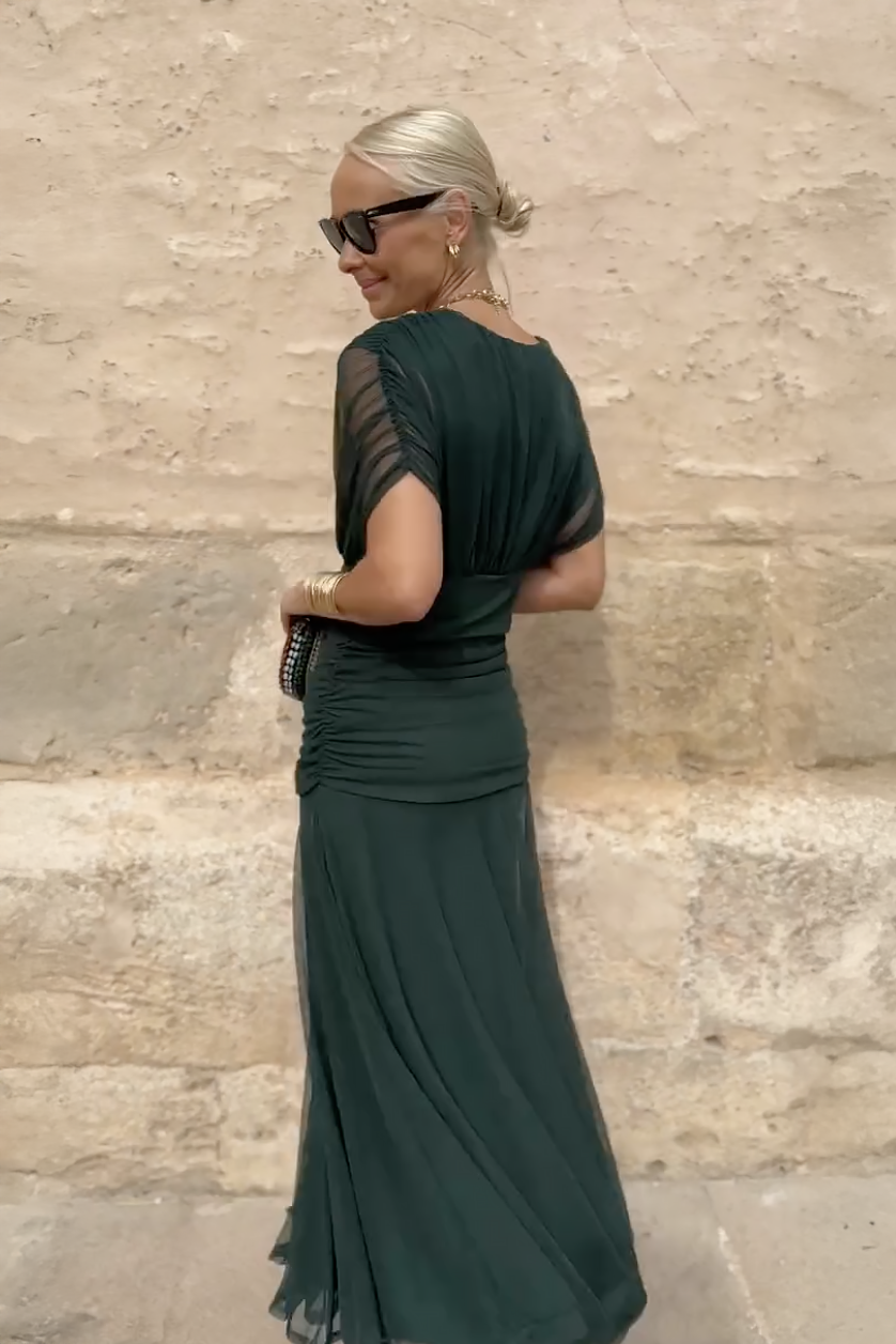 Louise | Chic V-Neck Maxi Dress for Special Occasions
