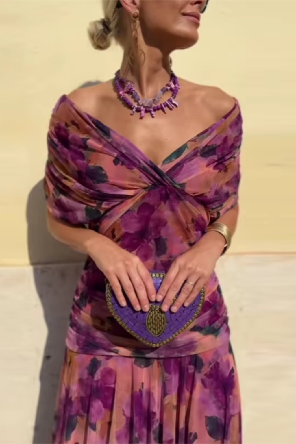 Louise | Chic V-Neck Maxi Dress for Special Occasions