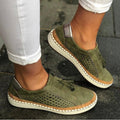 Comfortable Slip On Shoes Lightweight Breathable Olive Suede