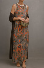 Corvalisse | Elegant maxi dress with matching stole