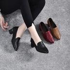 Broderyn | Elegant Floral Embossed Pumps