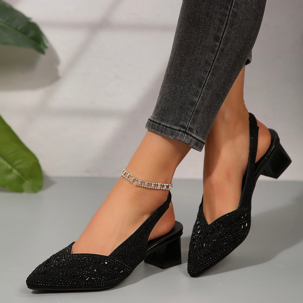 Crystelle | Elegant Crystal Heel Sandals