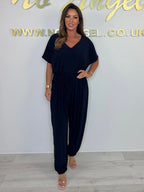 Tievelle | V Neck Tie Jumpsuit