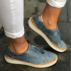 Comfortable Slip On Shoes Lightweight Breathable Olive Suede