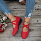 Black Suede Women Flats Low Wedge Heel Elegant Design