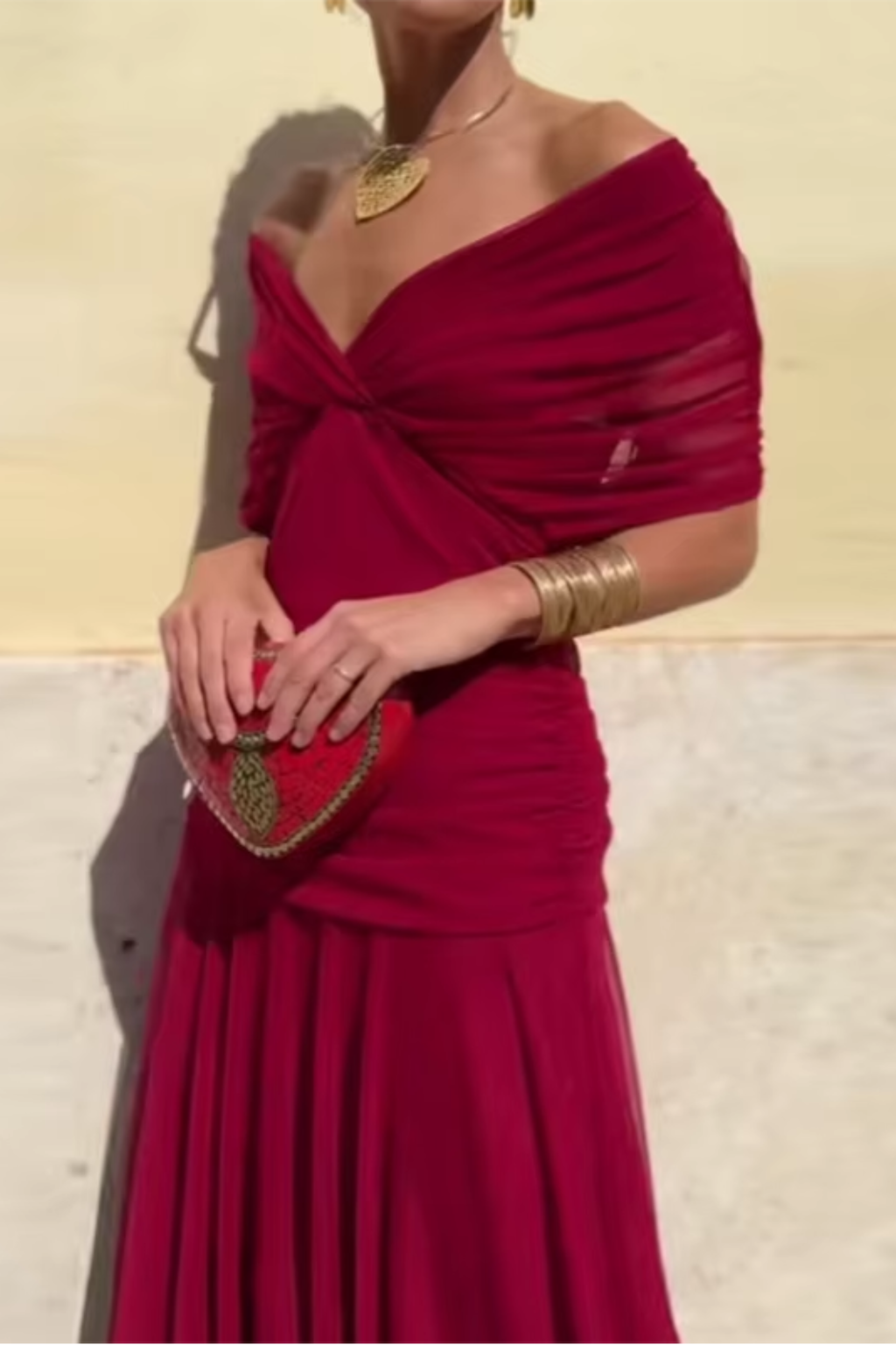 Louise | Chic V-Neck Maxi Dress for Special Occasions