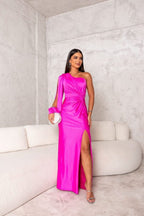 Riley | Asymmetrical One-Shoulder Maxi Evening Dress