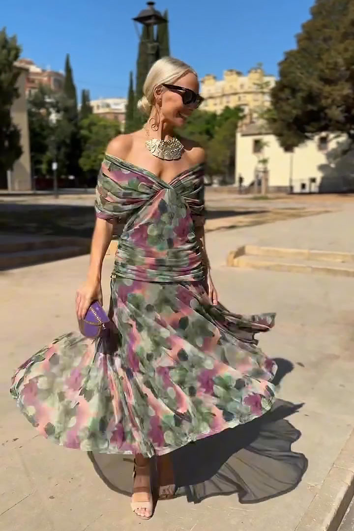 Louise | Chic V-Neck Maxi Dress for Special Occasions