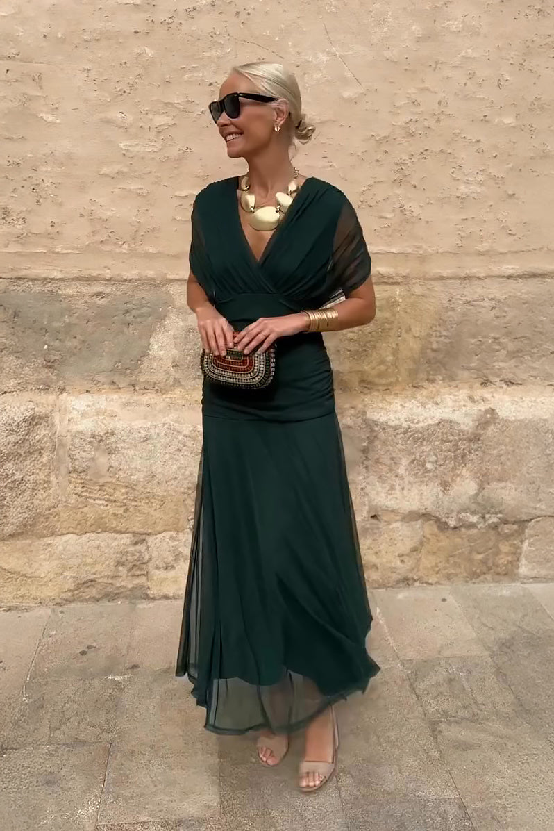 Louise | Chic V-Neck Maxi Dress for Special Occasions