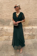Louise | Chic V-Neck Maxi Dress for Special Occasions