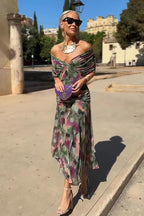 Louise | Chic V-Neck Maxi Dress for Special Occasions