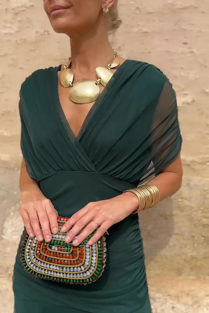 Louise | Chic V-Neck Maxi Dress for Special Occasions