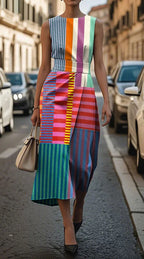 Velina | sleeveless print dress