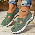 Breathable Slip On Athletic Shoes Lightweight Knit Comfort