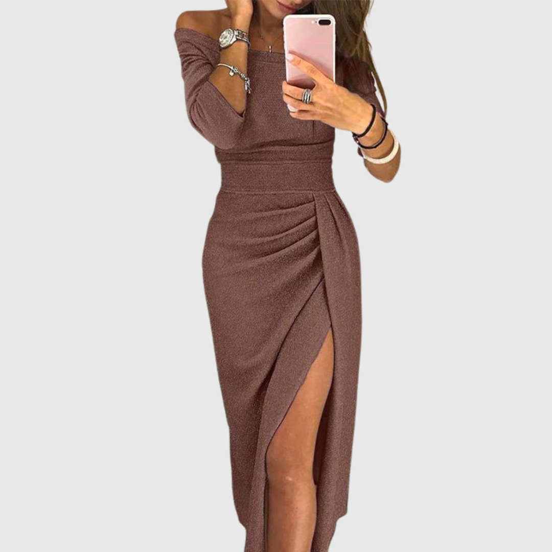 Elarienne | Chic Flowing Halter Maxi Dress
