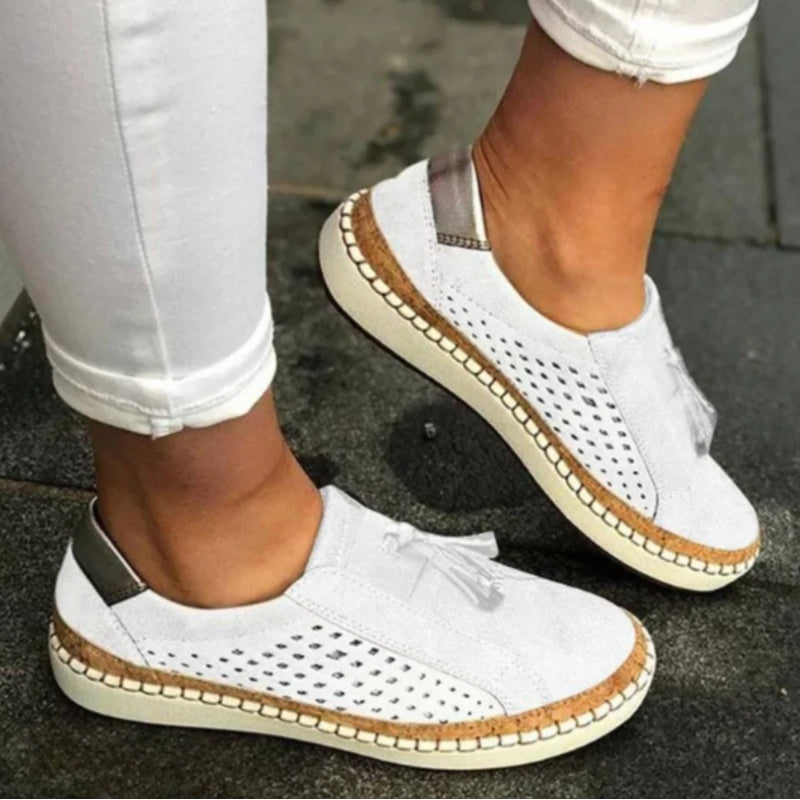 Comfortable Slip On Shoes Lightweight Breathable Olive Suede