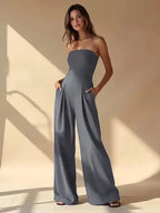 Seravielle | Elegant Wide-leg Jumpsuit