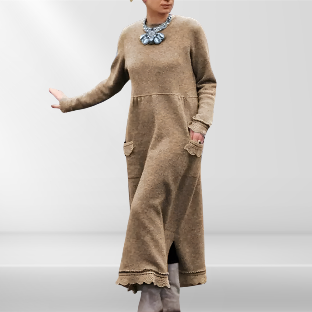 Elyndra | Long Elegant Winter Dress