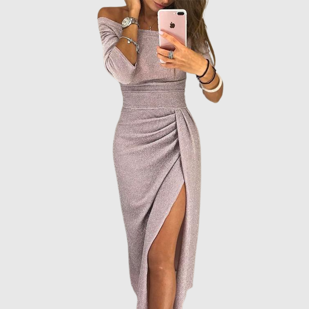 Elarienne | Chic Flowing Halter Maxi Dress