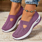 Breathable Slip On Athletic Shoes Lightweight Knit Comfort