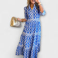 Lunedra | Midi dress with chain pattern