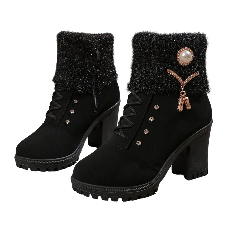 Marvielleenor | Warm Thick Heel Boots