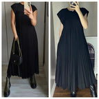 Plisara | Solid Pleated Dress