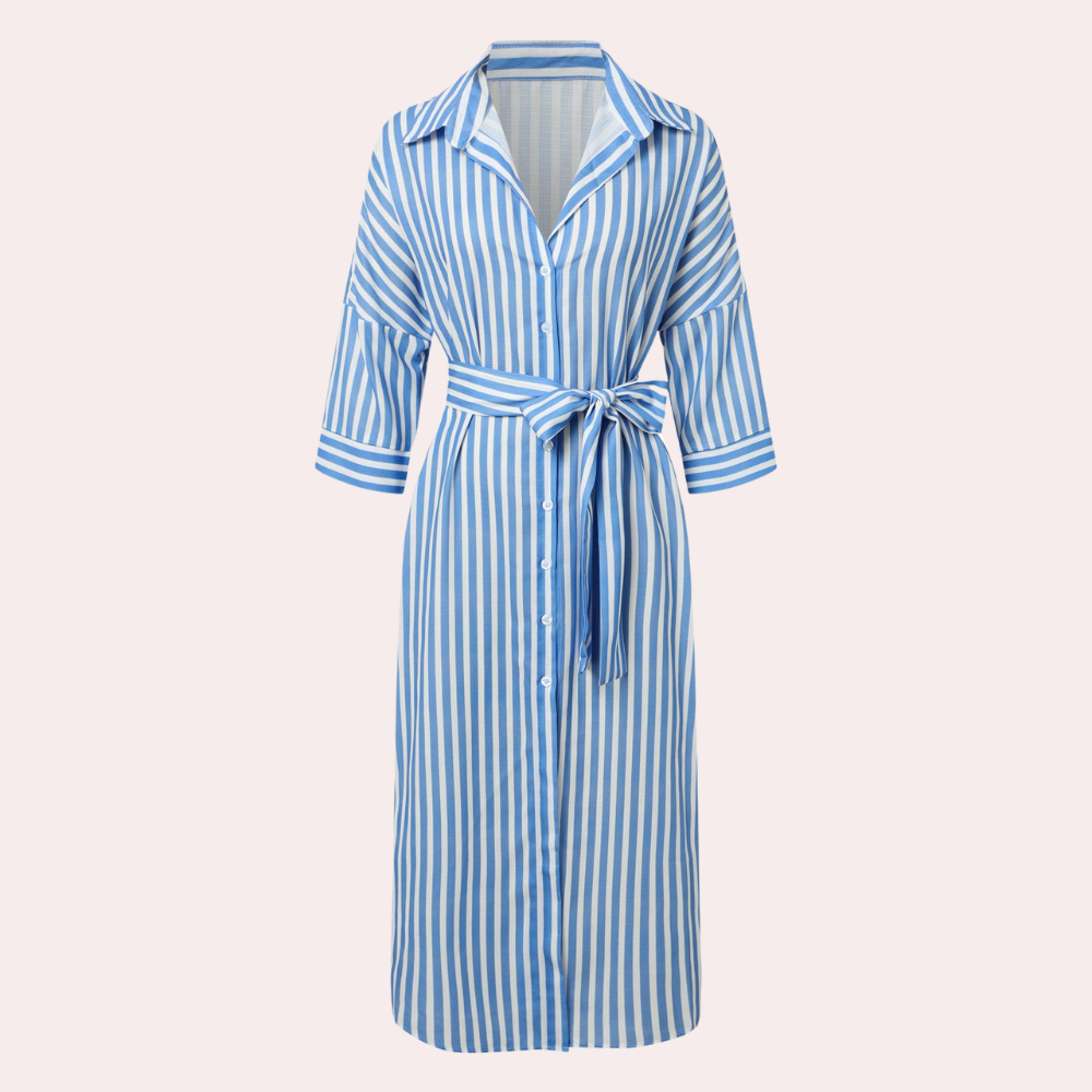 Noa | Casual Striped Midi Dress