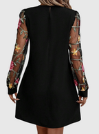 Marvielleth | Elegant V-neck Dress With Statement Sleeves