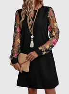 Marvielleth | Elegant V-neck Dress With Statement Sleeves