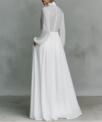 Serena | Elegant Button-Down Maxi Dress