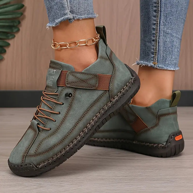 Orthopedic Sneakers Leather Wide Fit Comfort