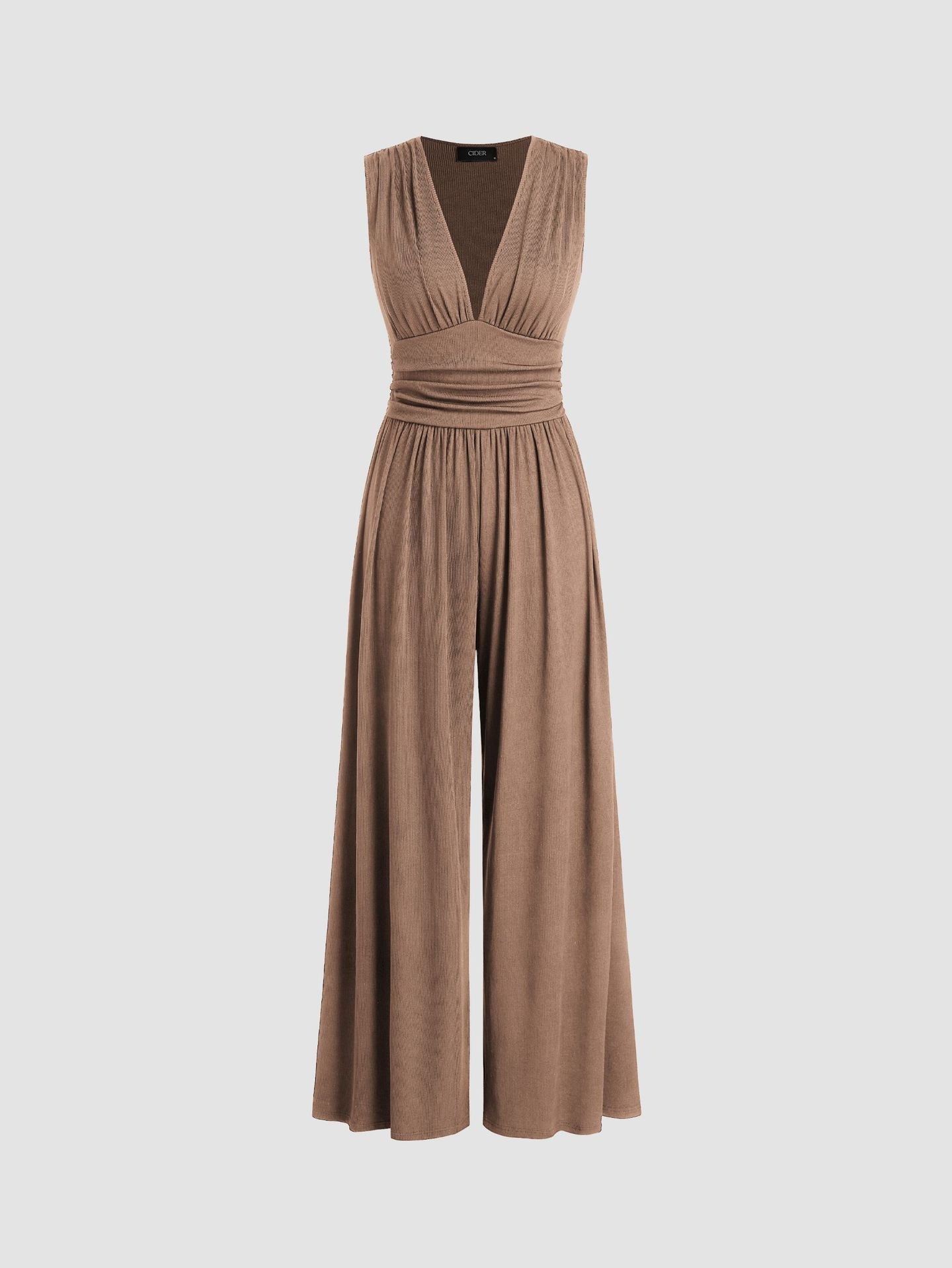Elegant Sleeveless Wide Leg Jumpsuit Soft Fit