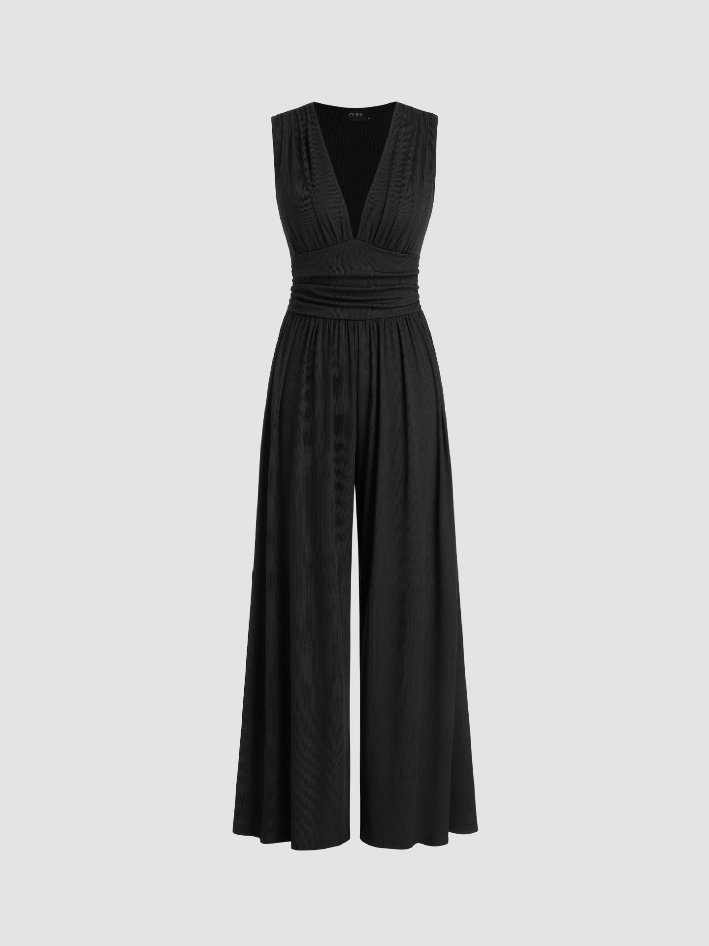 Elegant Sleeveless Wide Leg Jumpsuit Soft Fit