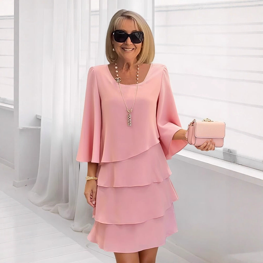 Margaux – Chic Ruffled Midi Dress