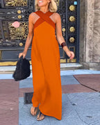 Delphine | Cross-Front Cut Dress