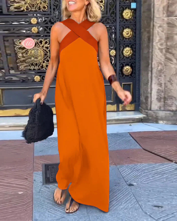 Delphine | Cross-Front Cut Dress